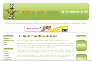 Aperçu visuel du site http://www.vivre-au-mans.net