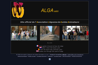 Aperçu visuel du site http://www.algatourisme.be