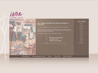 Aperçu visuel du site http://www.iona-lingerie.fr