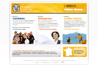 Aperçu visuel du site http://www.leaderinterim.com