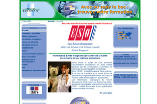 Aperçu visuel du site http://www.institutbonaparte.com