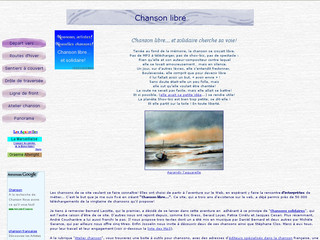 Aperçu visuel du site http://www.chanson-libre.net