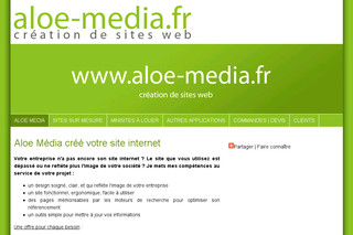 Aperçu visuel du site http://www.aloe-media.fr