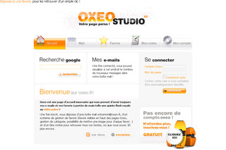 Aperçu visuel du site http://www.oxeo.fr