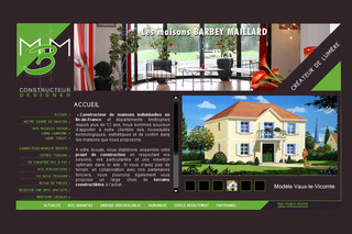 Aperçu visuel du site http://www.lesmaisonsbm.com