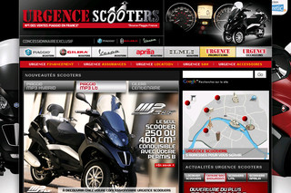 Aperçu visuel du site http://www.urgence-scooters.com/