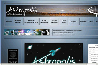 Aperçu visuel du site http://www.astropolis.fr