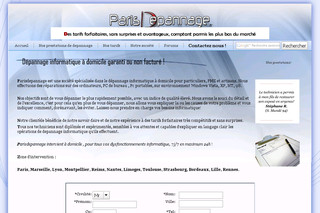 Aperçu visuel du site http://www.parisdepannage.fr