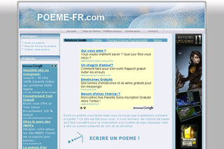 Aperçu visuel du site http://www.poeme-fr.com