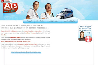 Aperçu visuel du site http://www.ambulances-ats.fr