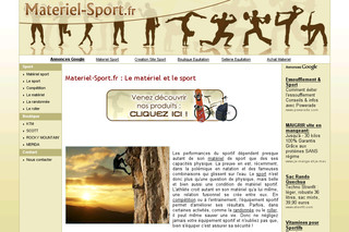 Aperçu visuel du site http://www.materiel-sport.fr