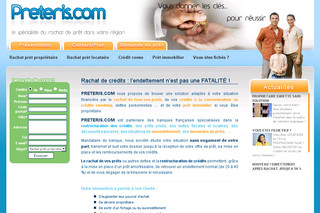 Aperçu visuel du site http://www.preteris.com