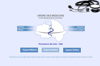 Aperçu visuel du site http://www.ordredesmedecins94.fr