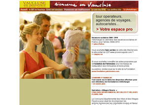 Aperçu visuel du site http://www.tourisme-en-vaucluse.com