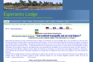 Aperçu visuel du site http://www.esperantoLodge.com