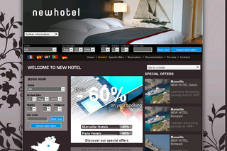 Aperçu visuel du site http://www.new-hotel.com