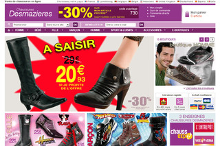Aperçu visuel du site http://www.chaussures-desmazieres.fr