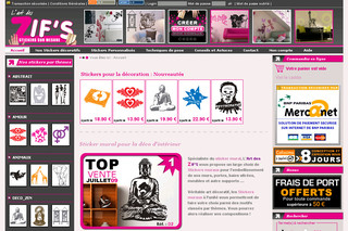 Aperçu visuel du site http://www.artsdeszifs.com