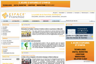 Aperçu visuel du site http://www.espace-franchise.fr