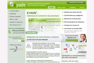 Aperçu visuel du site http://www.eyade.com