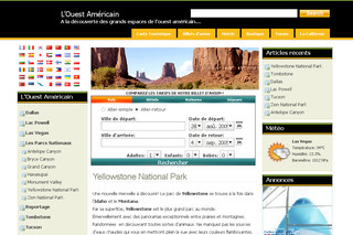 Aperçu visuel du site http://www.ouestamericain.com