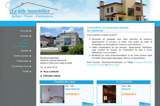 Aperçu visuel du site http://www.lepoleimmobilier.com