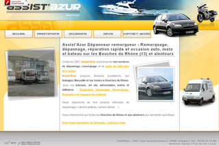 Aperçu visuel du site http://www.assist-azur.com