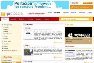 Aperçu visuel du site http://www.i-protocole.fr