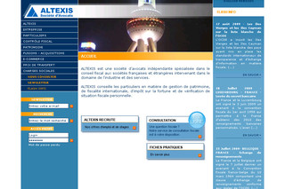 Aperçu visuel du site http://www.altexis.fr