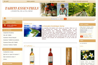 Aperçu visuel du site http://www.shopping-tahiti.com