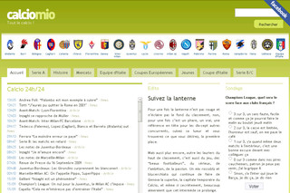 Aperçu visuel du site http://www.calciomio.fr