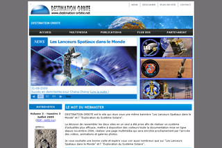 Aperçu visuel du site http://www.destination-orbite.net