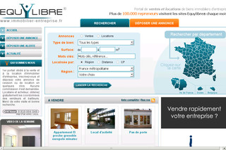 Aperçu visuel du site http://www.immobilier-entreprise.fr