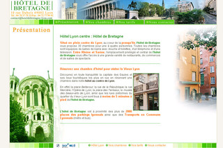 Aperçu visuel du site http://www.hoteldebretagne-lyon.com