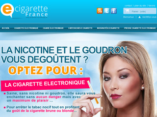 Aperçu visuel du site http://www.ecigarette-france.fr