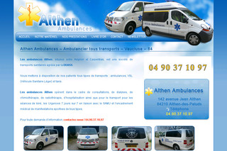 Aperçu visuel du site http://www.vaucluse-ambulances.fr