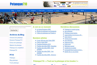 Aperçu visuel du site http://www.petanque710.com