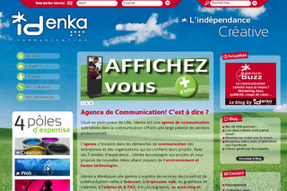 Aperçu visuel du site http://www.idenka.com