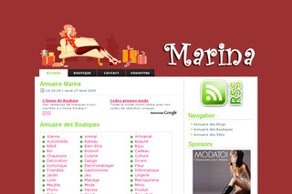 Aperçu visuel du site http://www.marinamode.net/