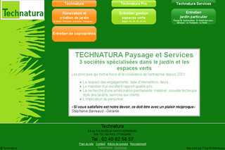 Aperçu visuel du site http://www.technatura.fr/