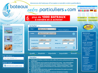 Aperçu visuel du site http://www.bateauxentreparticuliers.com
