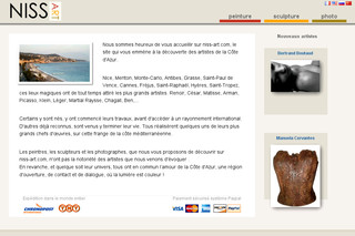 Aperçu visuel du site http://www.niss-art.fr