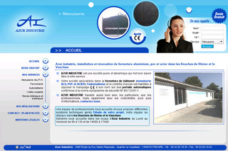 Aperçu visuel du site http://www.azur-industrie.com