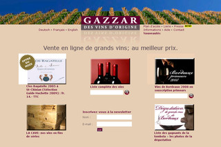 Aperçu visuel du site http://www.gazzar.ch