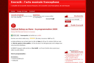 Aperçu visuel du site http://www.enorazik.fr