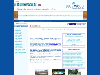 Aperçu visuel du site http://www.bluewood.fr