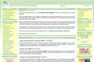Aperçu visuel du site http://www.zone-concours.com