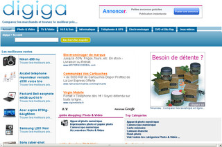 Aperçu visuel du site http://www.digiga.com