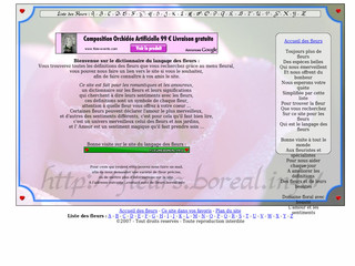 Aperçu visuel du site http://fleurs.boreal.info/
