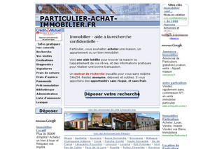 Aperçu visuel du site http://www.particulier-achat-immobilier.fr
